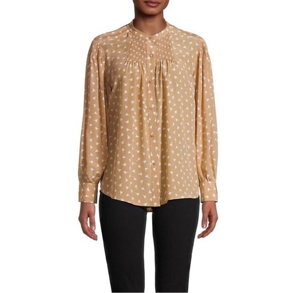 Rebecca Taylor Silk Emmy Blouse Long Sleeve Size Small - Picture 2 of 7